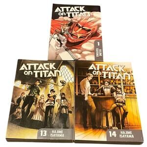 Attack on Titan: Volume 1, 13, 14 - Paperback, by Isayama Hajime - Very Good